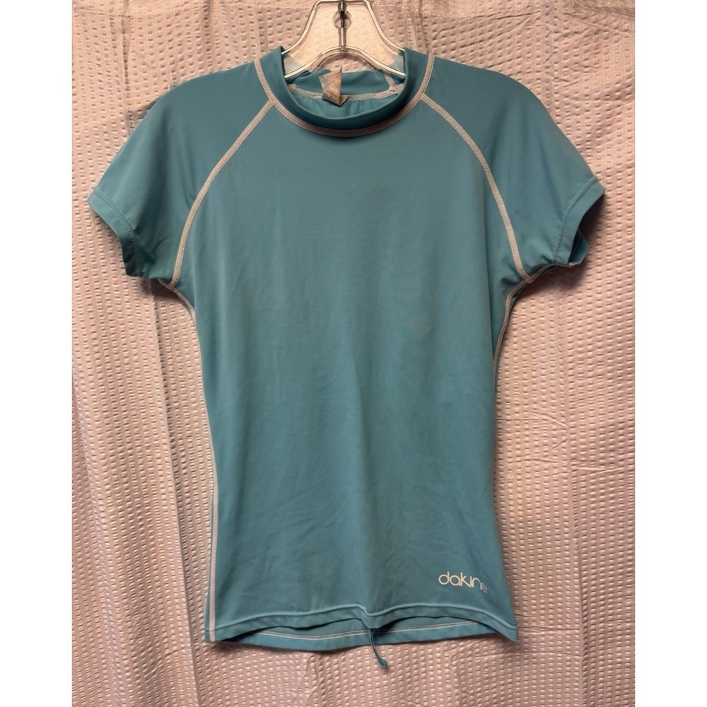 Dakine Hoku Short Sleeve Rashguard Blue Sz Medium T-Shirt Light Weight Tee Swim